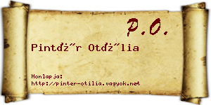 Pintér Otília névjegykártya